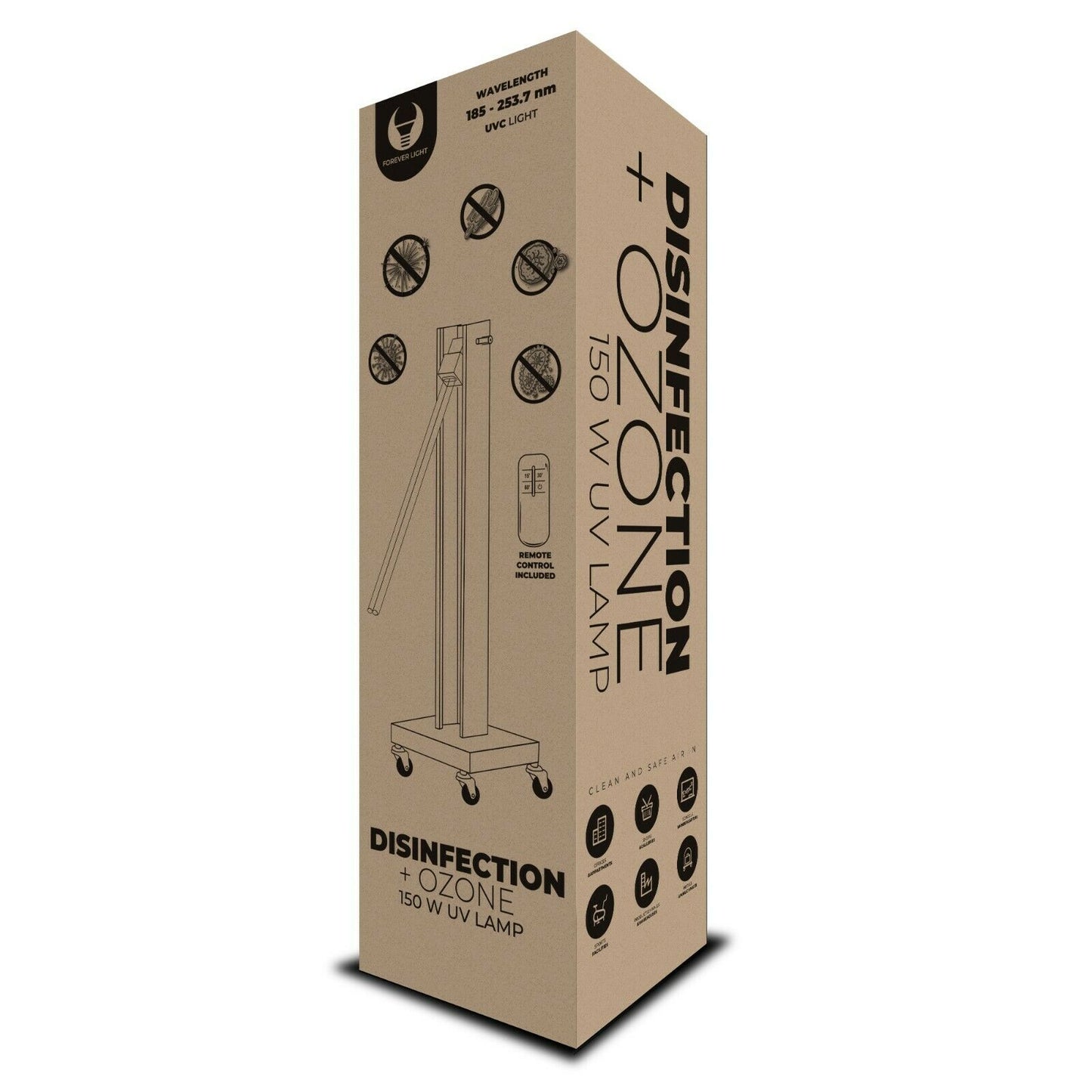 UV-C Sterilisator 150W Lampe Ozon Viren Bakterien Schutz Desinfektion Leuchte - Flex-Autoteile