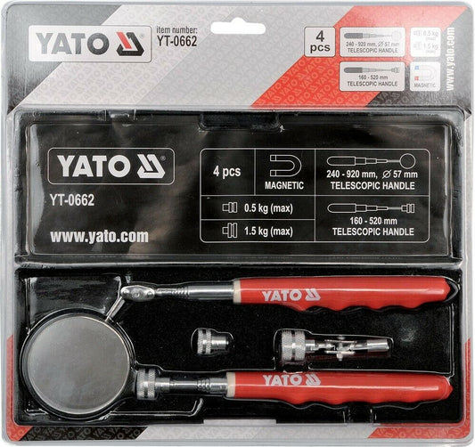 Yato YT-0662 Inspection Set 5Tlg Telescope Inspection mirror Magnnetheber