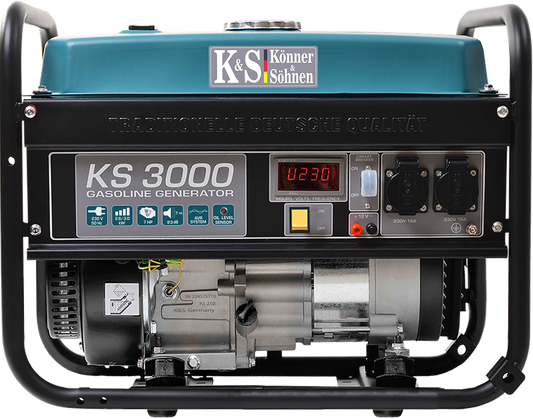 Könner & Söhnen KS3000 Notstromaggregat 7PS 4-Takt Benzin 3KW 2x 16A 230V 1x 12V