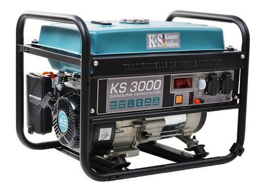 Könner & Söhnen KS3000 Notstromaggregat 7PS 4-Takt Benzin 3KW 2x 16A 230V 1x 12V