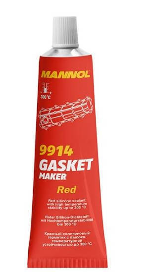 Mannol 9914 red silicone sealant sealing mass gas ket maker red 85g 300 ° C