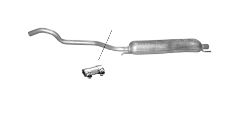 Auspuff mitte Mittelschalldämpfer Mitteltopf Opel Zafira A F75 B B Van Tourer C