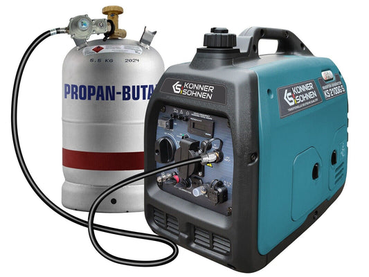 K&S Notstromaggregat Dual LPG GAS Benzin Inverter Stromerzeuger Generator 2KW