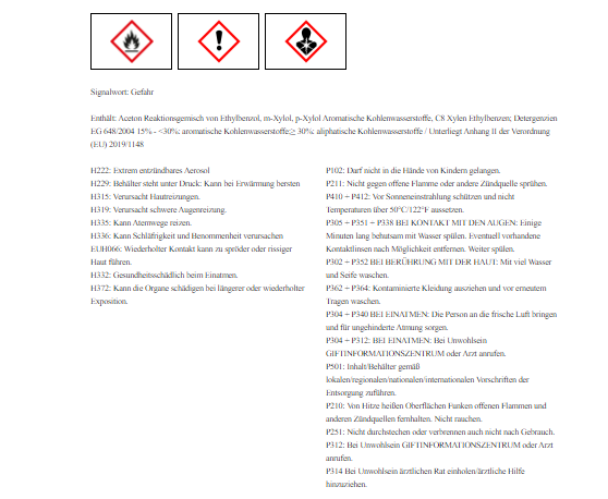 PETEC 72450 Ansaugsystem- & Drosselklappenreiniger Vergaserreiniger AGR 500ml