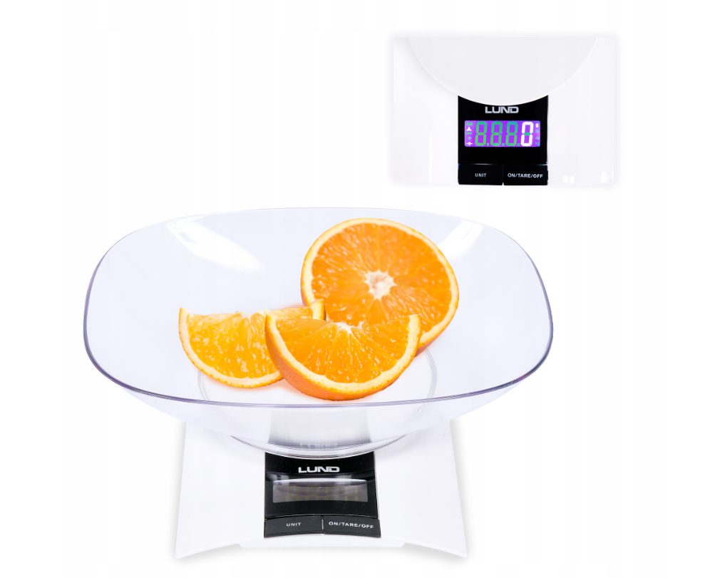 Lund Küchenwaage mit Schüssel Backen Kochen Essen Diät max 3kg Sehr präzise 1g