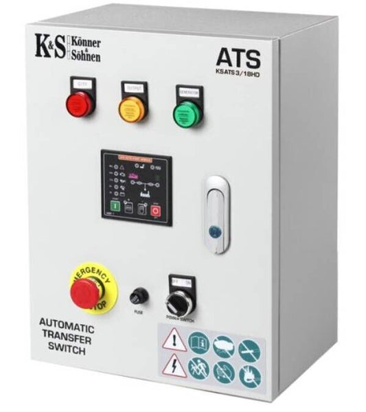 Könner & Söhnen Netzumschaltgerät KS ATS 3/18HD Zubehöhr für Notstromaggregat