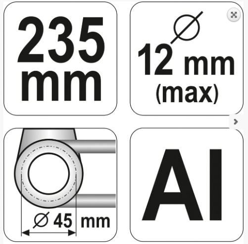 Yato YT-0814 Bremsleitungsbieger bis 12mm max Biegegerät Biegezange Biegehilfe