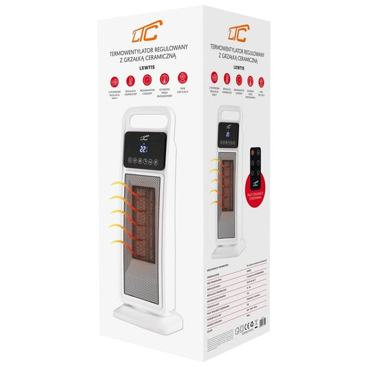 LTC elektro Heizlüfter 2kW Thermoventilator 2000W Keramikheizung Fernbedienung