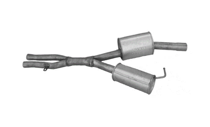 Mittelschalldämpfer Mitteltopf Auspuff BMW 5er E39 Limo & Touring 520 525 530 i