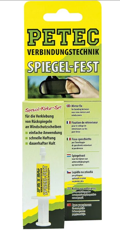 PETEC 93800 Spiegel Fest Special adhesive set 1G for rear views Interior mirror