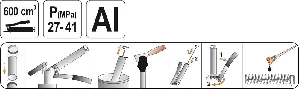 Handfettpresse Handhebel Fettpresse Handhebelfettpresse Grease Gun 600cm³ Presse