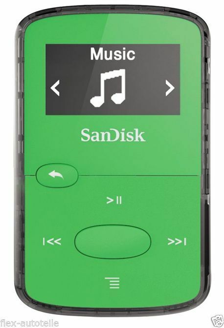 SanDisk Clip Jam 8GB MP3 Player Grün Digital LCD Bildschirm Miniclip Musik - Flex-Autoteile