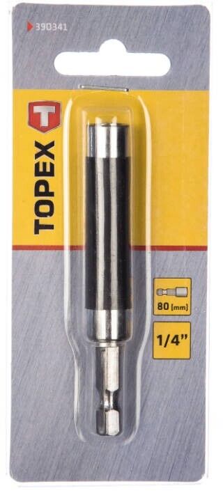 TOPEX 39D341 Verlängerung Bithalter 1/4 " Magnet Bitaufnahme, Gesamtlänge 80mm