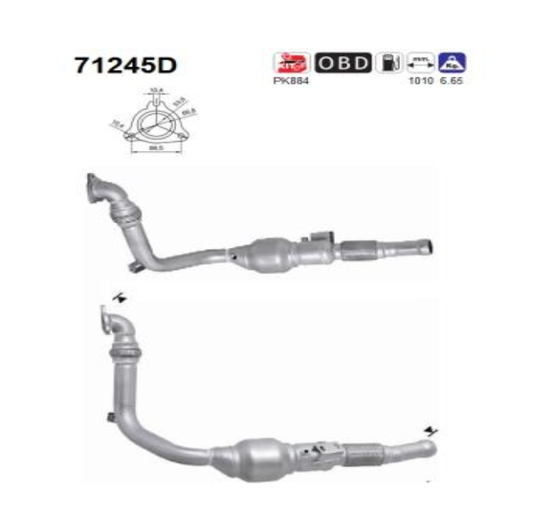 Kat Katalysator Vorkat für Mercedes Benz W639 Viano 3.0 CDI Vito 120 CDI 150KW