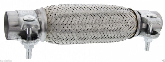 einschraub Flexrohr 45x200 275mm flexibles Auspuff Flexstück Flexteil Schelle