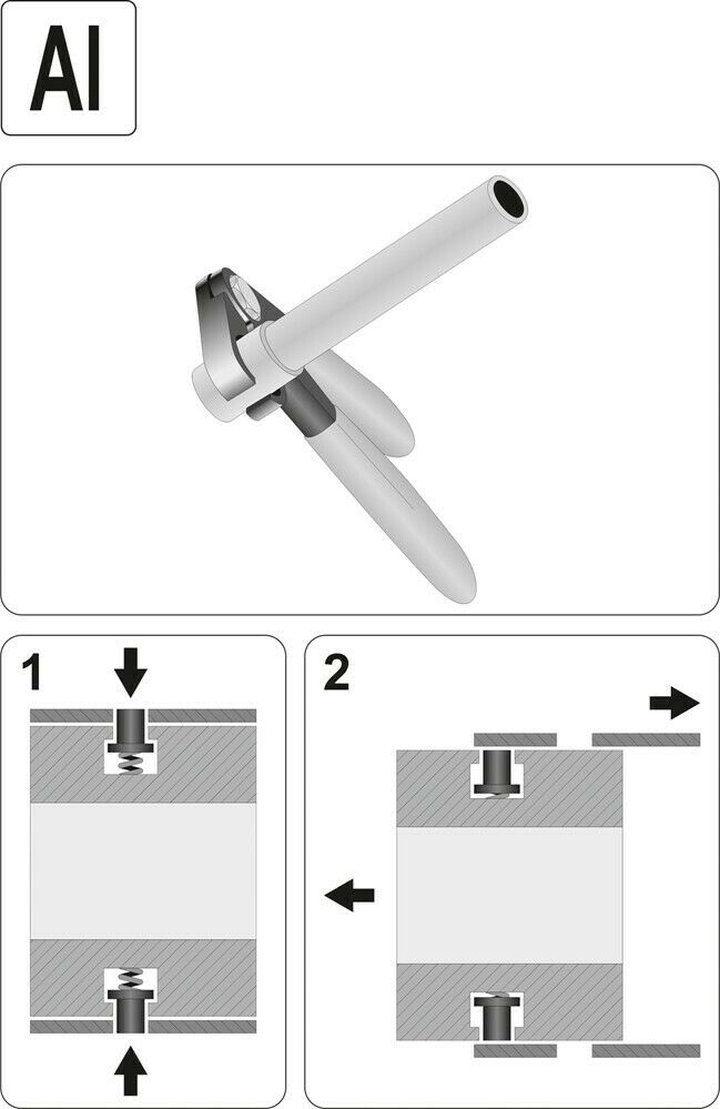 Yato YT-0608 Fuel connection tongs pliers tongs for tank locks