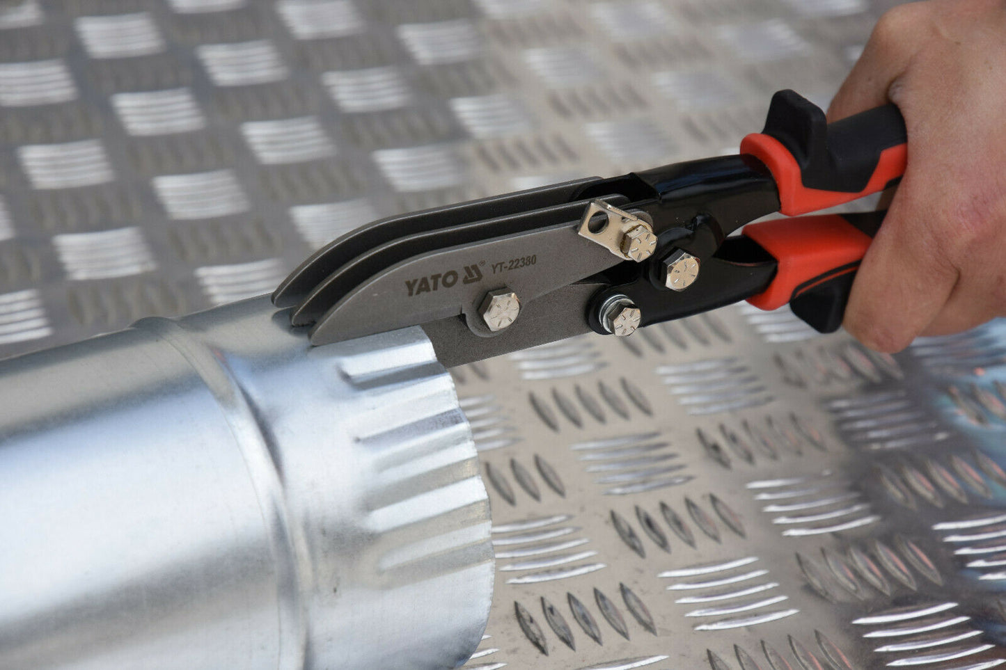 Yato YT-22380 Rohreinziehzange Fallrohre Rohre Verjüngung Dachdecker Ofenrohr - Flex-Autoteile