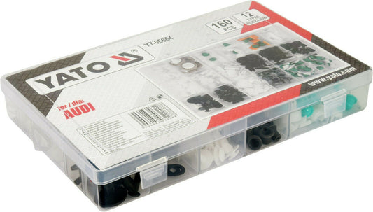Yato YT-06664 Autoclips für Audi Ersatzclips 160 tl Sortierbox Befestigungsclips - Flex-Autoteile