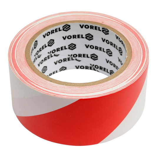 PVC-Warnband Rot Weiß Warnklebeband Bodenmarkierungsband Abstandsband 48mm 33m