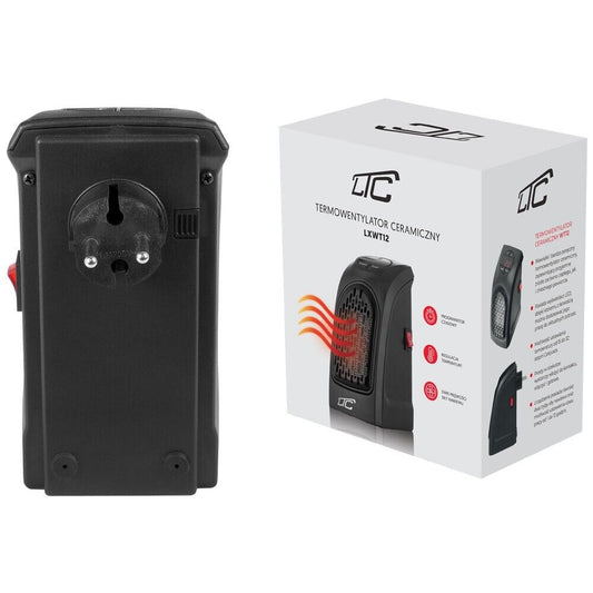 Elektrische Steckdosen Heizung Heizlüfter geregelt Keramikheizung 400W Timer