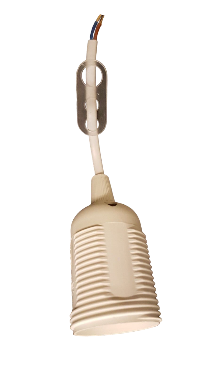 E27 Baufassung 15cm Kabel Renovierungsfassung Kunststoff für LED & Glühbirne