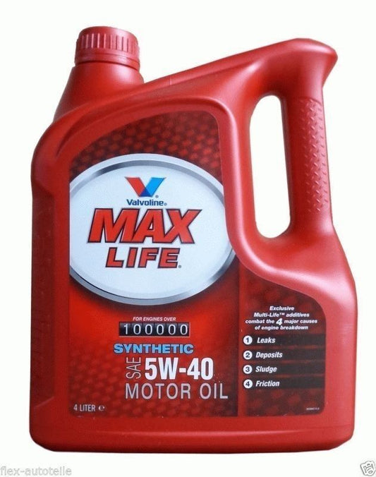 4l Valvoline Max Life vollsynthetisch 5W40 Motoröl VW Audi Mercedes Seat Skoda