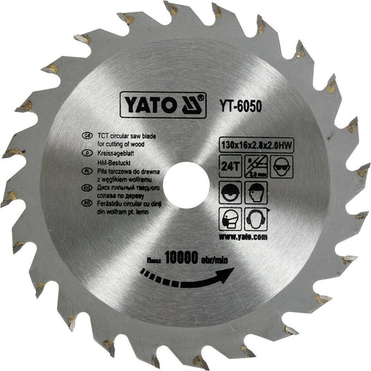Yato yt-6050 circular saw blade wooden suckle blade 130 x 16 mm 24 teeth hard metal