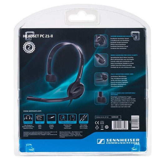 Sennheiser PC 2 Chat Headset einseitig Kopfhörer+Mikro 3,5mm Klinke 2m 55g