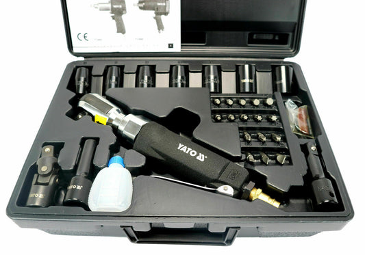Yato YT-0982 Druckluft Ratschenschrauber Set 29tlg Steckschlüssel Ratsche 1/2“