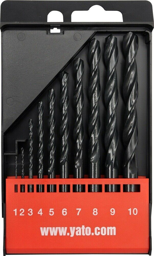Yato YT-4461 Metallbohrer Satz Stahl Metall Bohrer Profi HSS Spiralbohrer 1-10mm - Flex-Autoteile