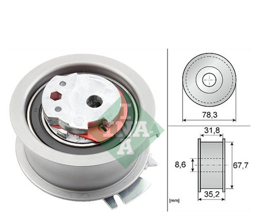 Spannrolle Zahnriemen INA für AUDI CHRYSLER DODGE MITSUBISHI SEAT SKODA JEEP VW