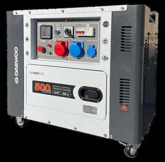 Daewoo Notstromaggregat 400V Diesel Stromgenerator Notstromerzeuger 8,1kW ATS