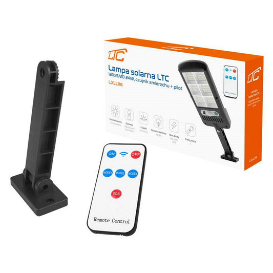 Solarlampe Wandlampe LTC 120-LED SMD 24W 1800lm 1800mAh + Fernbedienung