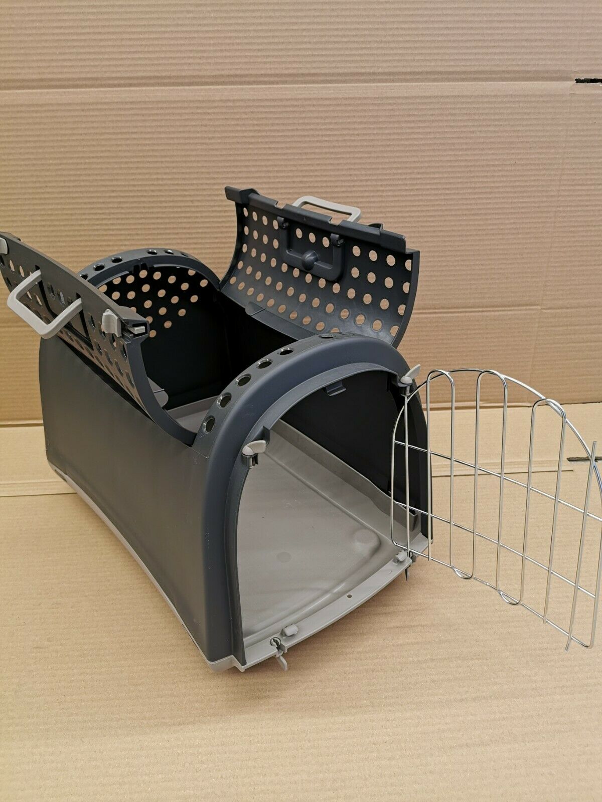 Transportbox linus convertible dog cats pet up to 7 kg travel box anthracite