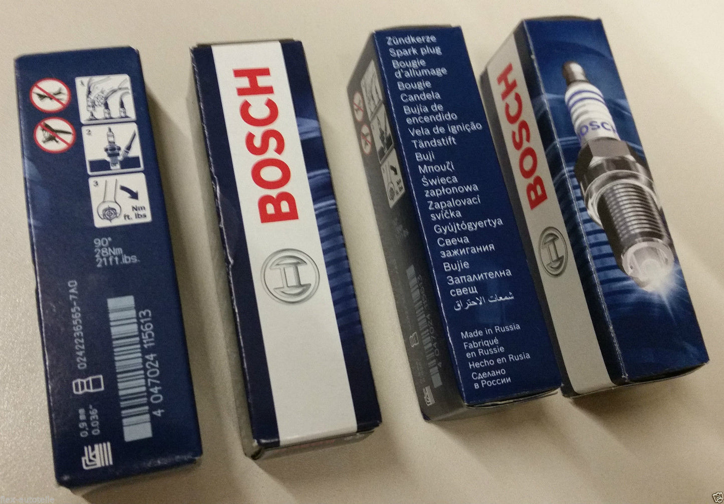 4 Bosch Super Plus Spark Plug FR7HC+0242236565 Yttrium Electrode for Jeep VW Seat