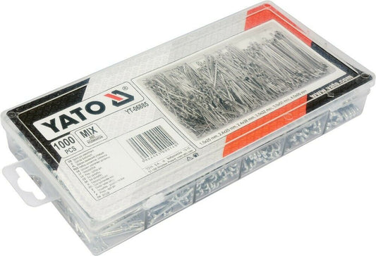YATO YT-06885 Gerade Splinte Set 1000tlg Bolzen Sicherungsstift Sicherungssplint