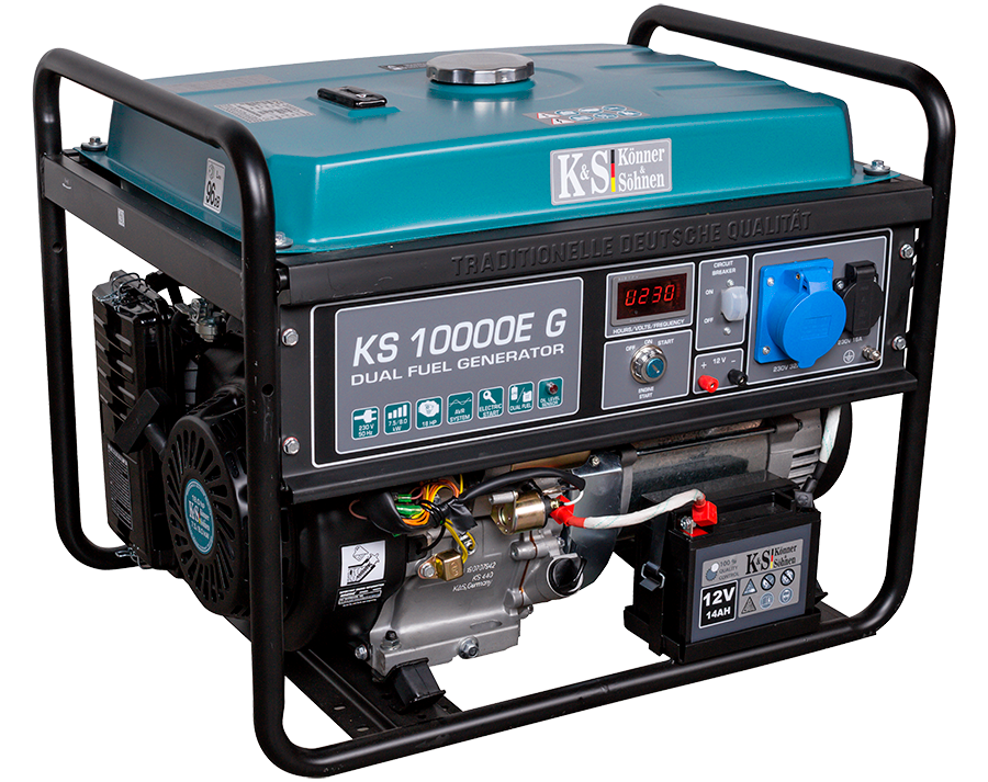 Emergency generator Dual LPG Gas gasoline 8KW power generator electricity generator KS10000EG