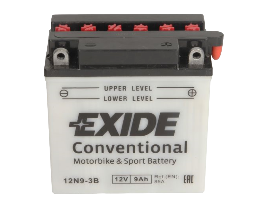Exide 12N9-3B Motorradbatterie Motorrad 85A 9Ah für Kawasaki H1 Hyosung GF
