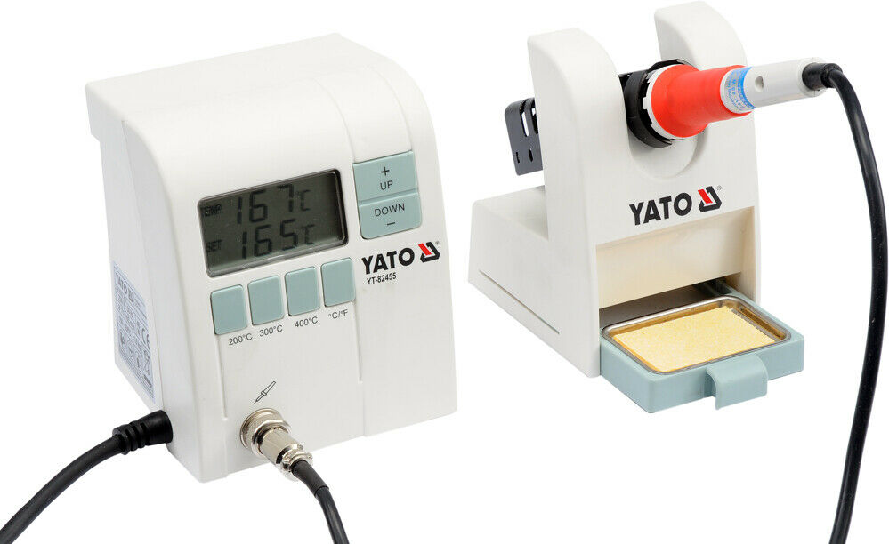 YATO YT-82455 DIGITALE LÖTSTATION REGELBAR FEIN-LÖTKOLBEN 48W 150°C - 450°C - Flex-Autoteile