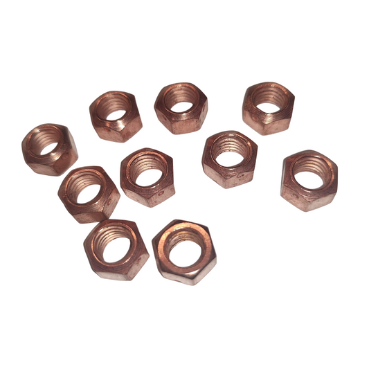 14er Kupfermutter ohne Bund M10x1,5 selbstsichernd Cu-Mutter Krümmer Auspuff