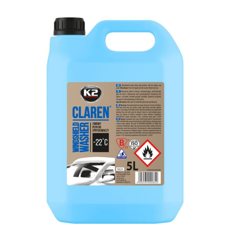 K2 5L Scheibenreiniger -22°C Scheibenfrostschutz Scheibenwaschwasser B –  Flex-Autoteile