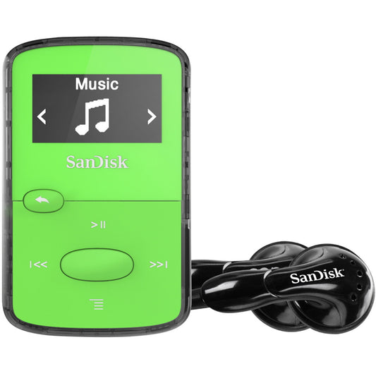 SanDisk Clip Jam 8GB MP3 Player Grün Digital LCD Bildschirm Miniclip Musik - Flex-Autoteile