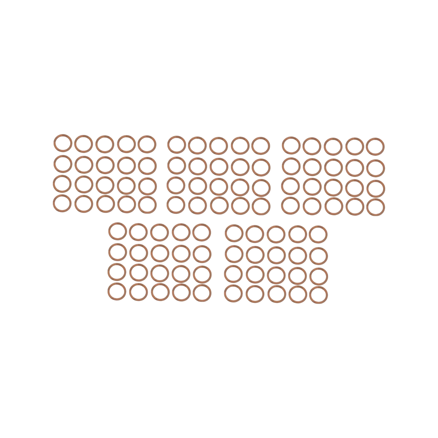100x Dichtring Kupfer Ablassschraube Schraube Unterlegscheibe universal 16mm10mm