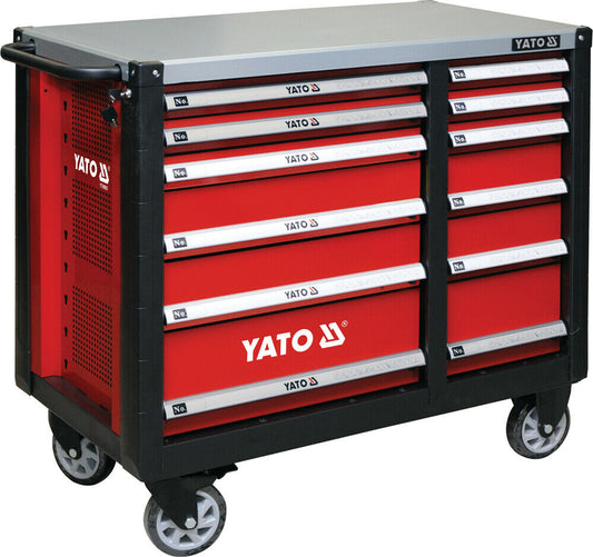 Yato workshop car xxl extra wide 12 drawer tool trolleys