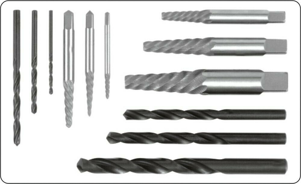 Yato YT-0591 Schraubenlöser Satz HSS Bohrer Schraube Ausdreher Linksausdreher