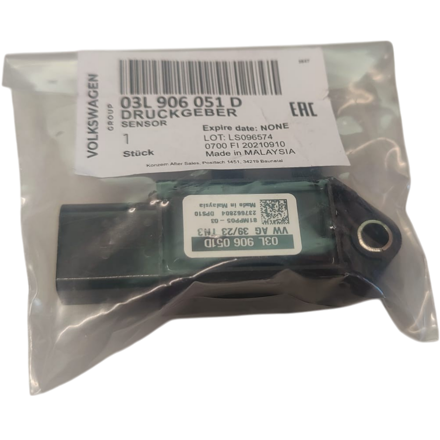 Original VW Abgasdrucksensor Differenzdrucksensor Audi VW Seat Skoda 1,4 2,0 TDi