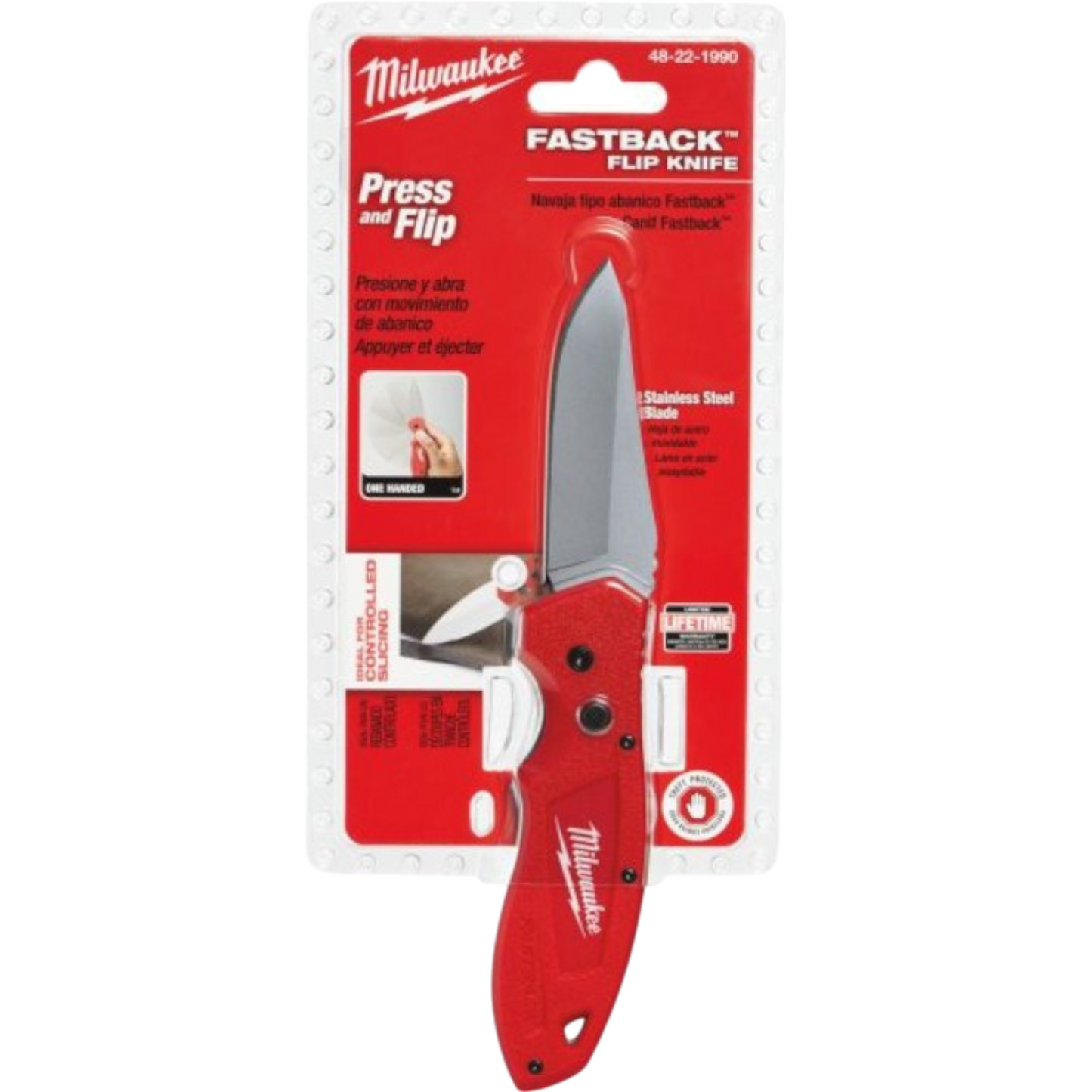 Milwaukee Klappmesser Fastback Schnurtrenner Gürtelclip Schneidmesser 190/77mm