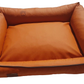 Hundebett Hundekorb Hundekissen Hundesofa Liegeplatz Kunstleder Gr. XL Orange