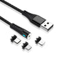 USB Adapter Kabel magnetisch wechselbar USB-C microUSB 8PIN für IPhone 1,0m 2A