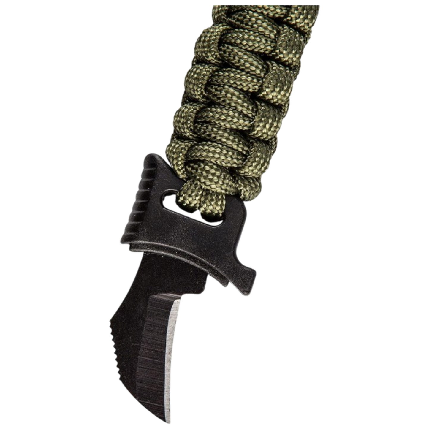 Survival Überlebens Armband Pfeife Kompass Feuerstein Seil Klinge grün Prepper